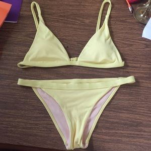 LA Hearts Yellow Bikini
